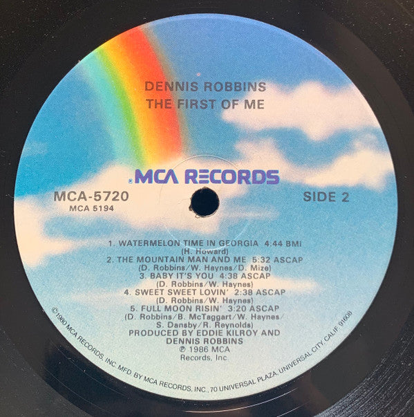 Dennis Robbins : The First Of Me (LP, Album, Glo)