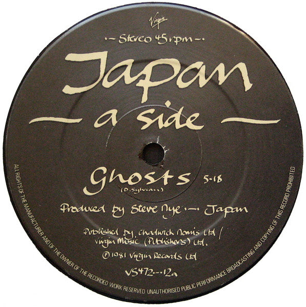 Japan : Ghosts (12", Single, M/Print, Λ C)