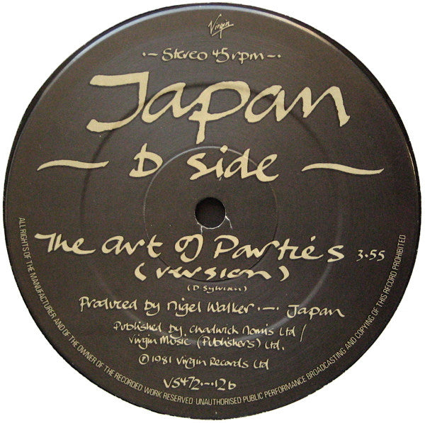 Japan : Ghosts (12", Single, M/Print, Λ C)