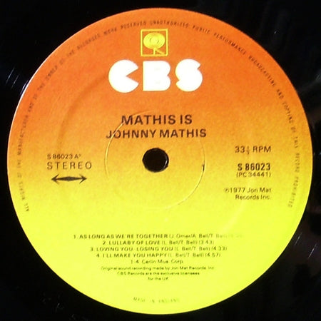 Johnny Mathis : Mathis Is... (LP)