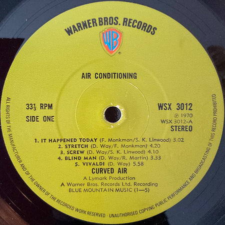 Curved Air : Airconditioning (LP, Album)