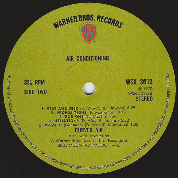 Curved Air : Airconditioning (LP, Album)