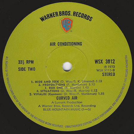 Curved Air : Airconditioning (LP, Album)