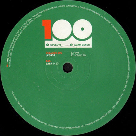 SpeedyJ* _ Adam Beyer : Collabs 100 (12")