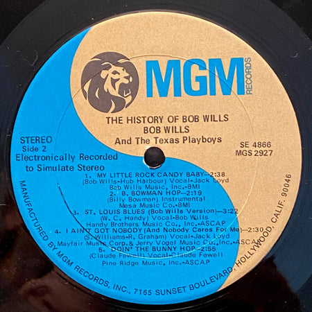 Bob Wills & The Texas Playboys* : The History Of Bob Wills & The Texas Playboys (LP, Album, Comp, Sim)