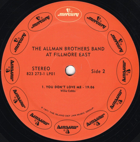 The Allman Brothers Band : The Allman Brothers Band At Fillmore East (2xLP, Album, RE, Uni)