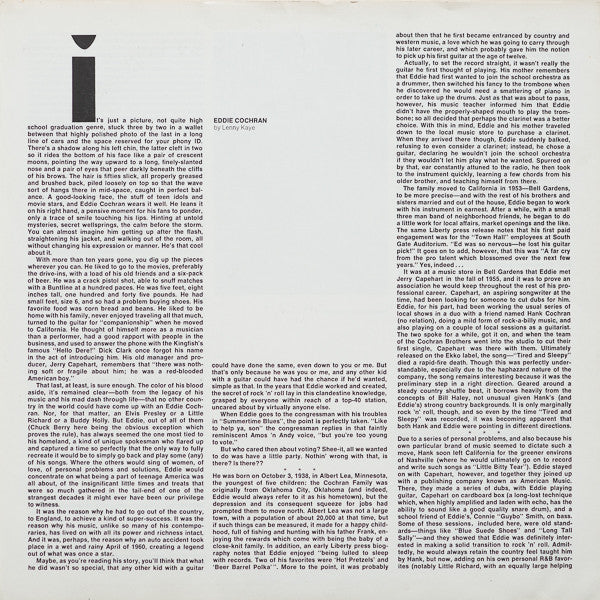 Eddie Cochran : Eddie Cochran (2xLP, Comp, Mono, All)