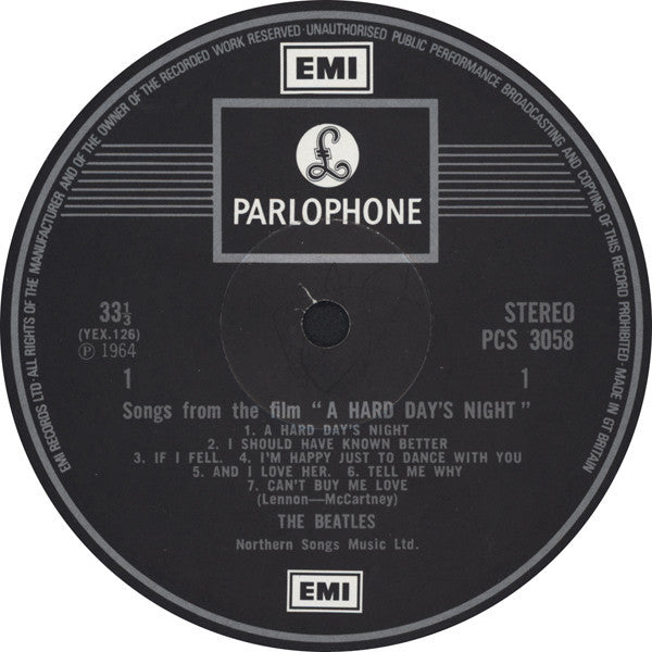 The Beatles : A Hard Day's Night (LP, Album, RE, HTM)