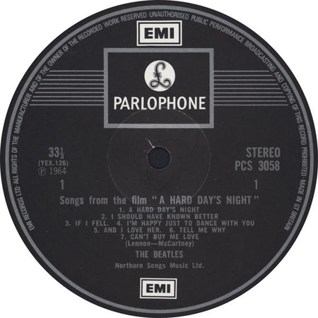 The Beatles : A Hard Day's Night (LP, Album, RE, HTM)