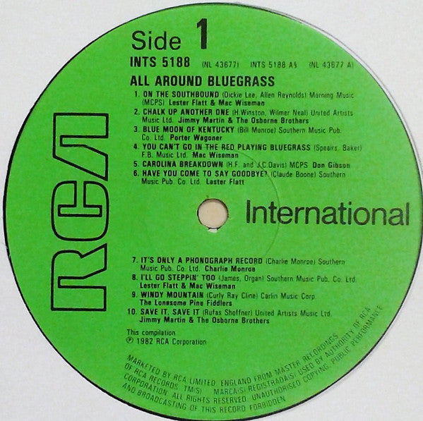 Various : All Around Bluegrass - 20 Of The Best (LP, Comp)