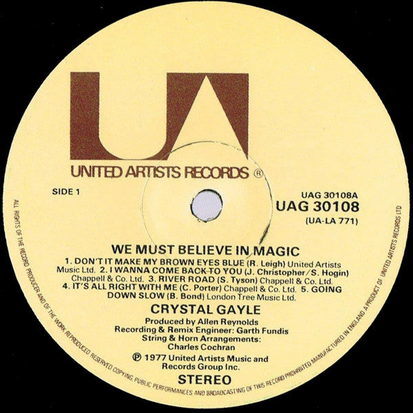 Crystal Gayle : We Must Believe In Magic (LP, Album)
