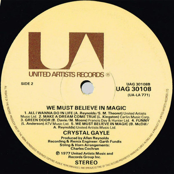 Crystal Gayle : We Must Believe In Magic (LP, Album)