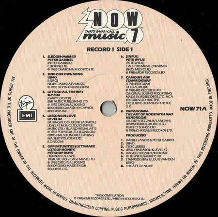 Various : Now That's What I Call Music 7 (2xLP, Album, Comp, EMI)