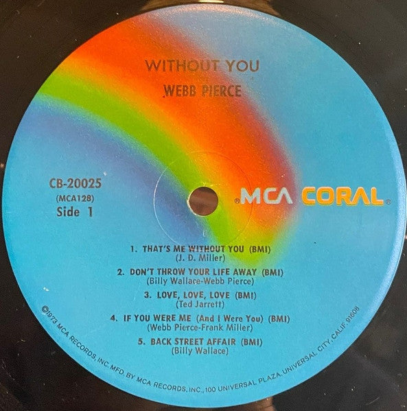 Webb Pierce : Without You (LP, Comp, Mono, Pin)