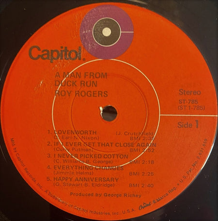 Roy Rogers (3) : A Man From Duck Run (LP, Album, Red)