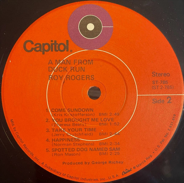 Roy Rogers (3) : A Man From Duck Run (LP, Album, Red)