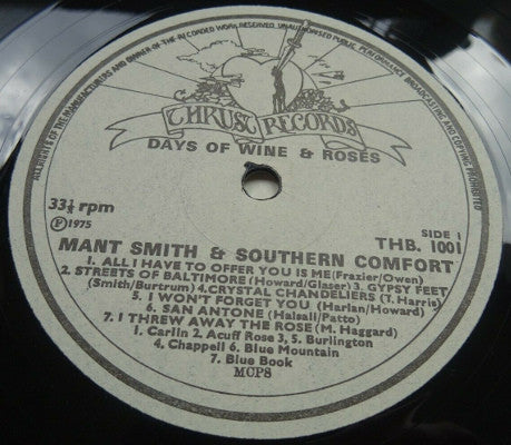 Mant Smith and Southern Comfort : Days of Wine and Roses (LP, Album)