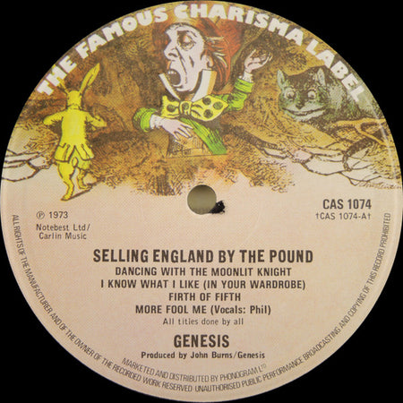 Genesis : Selling England By The Pound (LP, Album, RE, Sma)