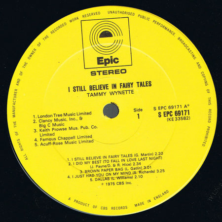 Tammy Wynette : I Still Believe In Fairy Tales (LP, Album)