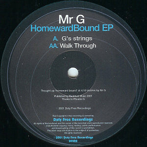Mr G* : Homeward Bound EP (12", EP)