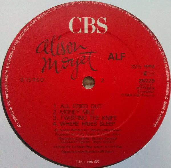 Alison Moyet : Alf (LP, Album, RP, Red)