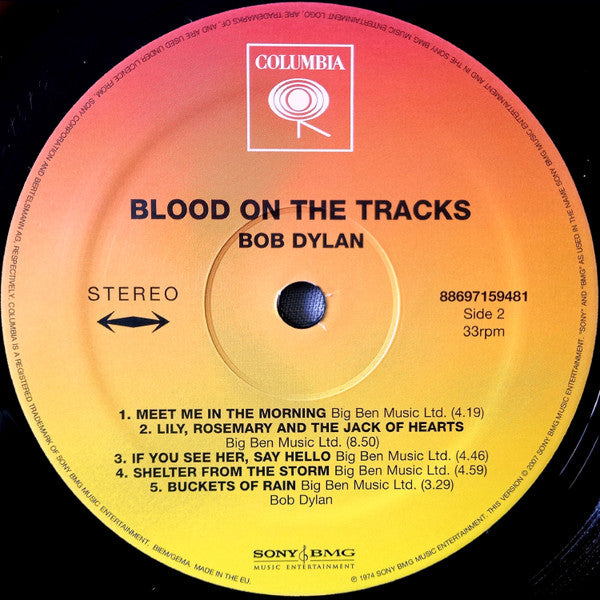 Bob Dylan : Blood On The Tracks (LP, Album, RE, 180)