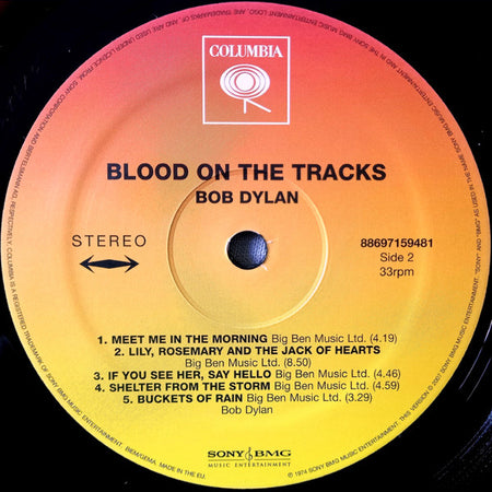 Bob Dylan : Blood On The Tracks (LP, Album, RE, 180)