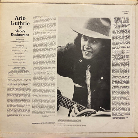 Arlo Guthrie : Alice's Restaurant (LP, Album, RP)