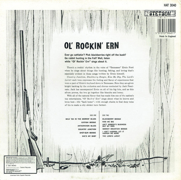 Tennessee Ernie Ford : Ol' Rockin' Ern (LP, Mono, RE)