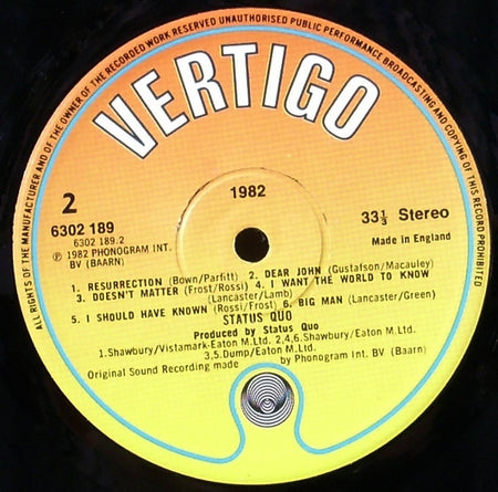 Status Quo : 1+9+8+2 = XX (LP, Album, Emb)