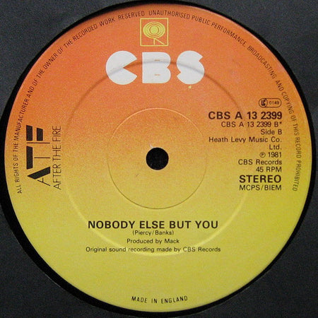 After The Fire : Der Kommissar / Nobody Else But You (12")