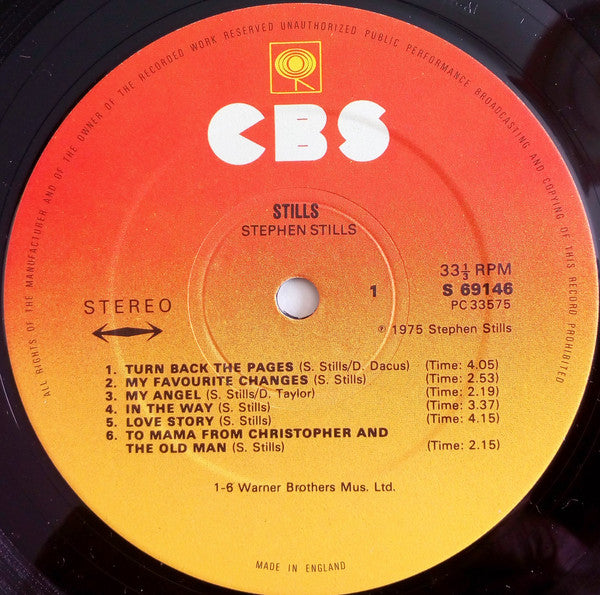 Stephen Stills : Stills (LP, Album)