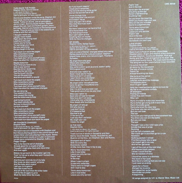 Stephen Stills : Stills (LP, Album)