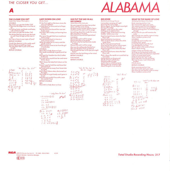 Alabama : The Closer You Get... (LP, Album)