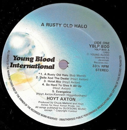 Hoyt Axton : A Rusty Old Halo (LP)