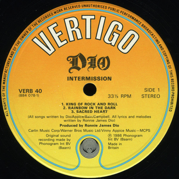 Dio (2) : Intermission (12", MiniAlbum, Ltd)