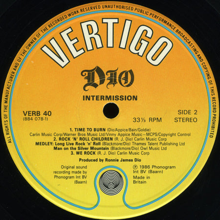 Dio (2) : Intermission (12", MiniAlbum, Ltd)
