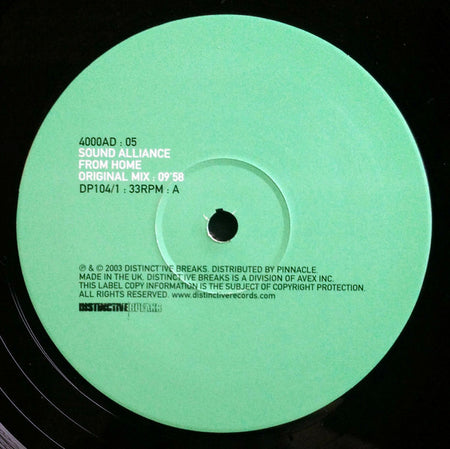 Sound Alliance : From Home (12")