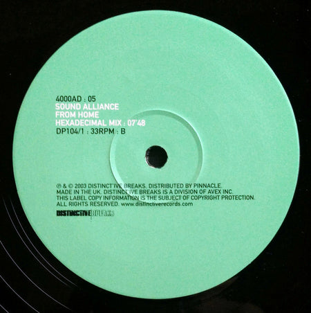 Sound Alliance : From Home (12")