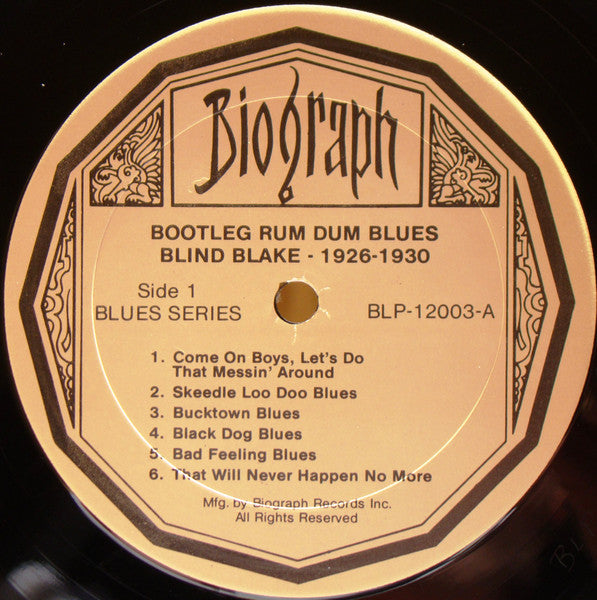 Blind Blake : 1926-30 (Bootleg Rum Dum Blues) (LP, Comp, Mono, RM)