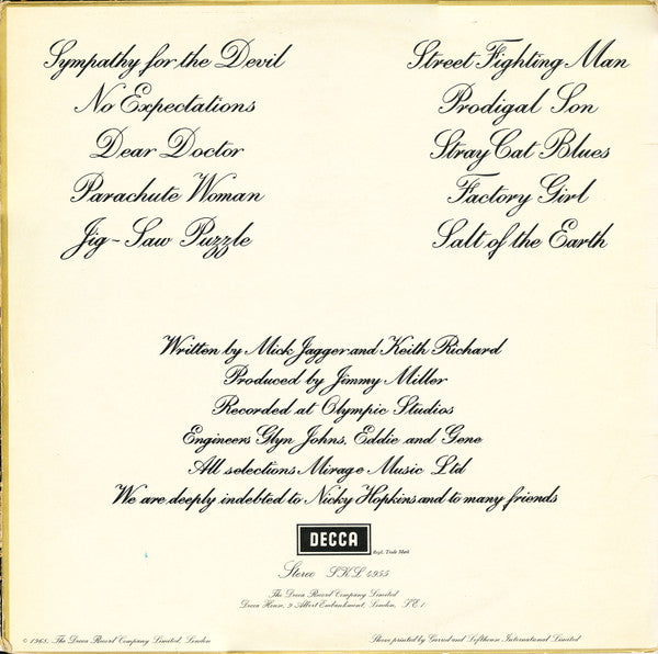 Rolling Stones* : Beggars Banquet (LP, Album, Lab)