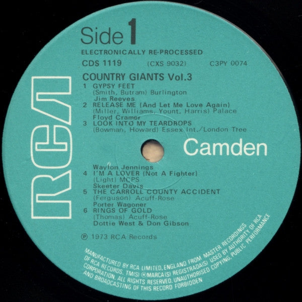 Various : Country Giants Vol. 3 (LP, Comp)