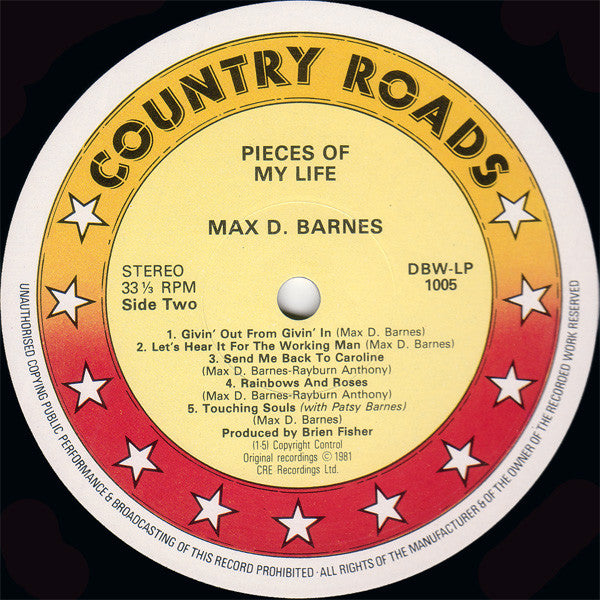 Max D. Barnes : Pieces Of My Life (LP)