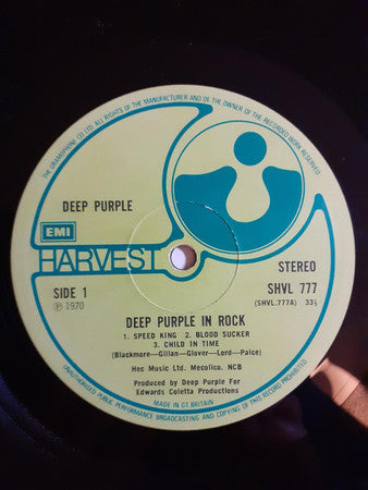 Deep Purple : Deep Purple In Rock (LP, Album, RP, Tra)