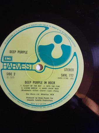 Deep Purple : Deep Purple In Rock (LP, Album, RP, Tra)