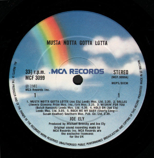 Joe Ely : Musta Notta Gotta Lotta (LP, Album)