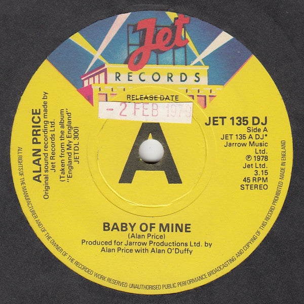 Alan Price : Baby Of Mine (7", Promo)