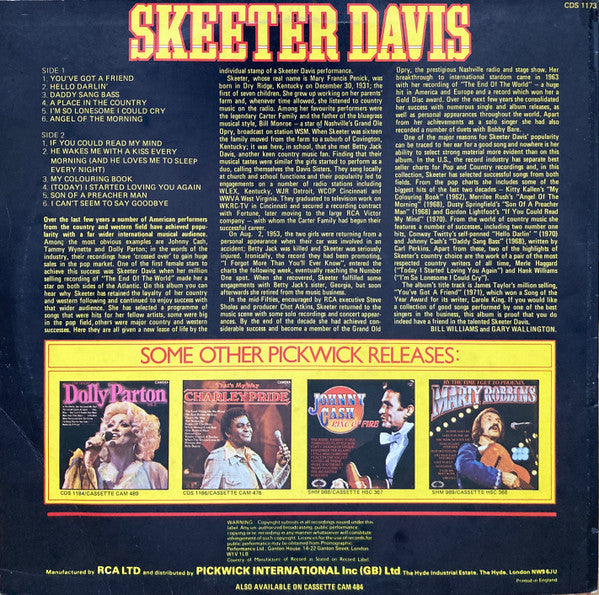 Skeeter Davis : You've Got A Friend (LP, Comp)