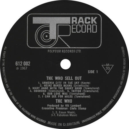 The Who : The Who Sell Out (LP, Album, Mono)