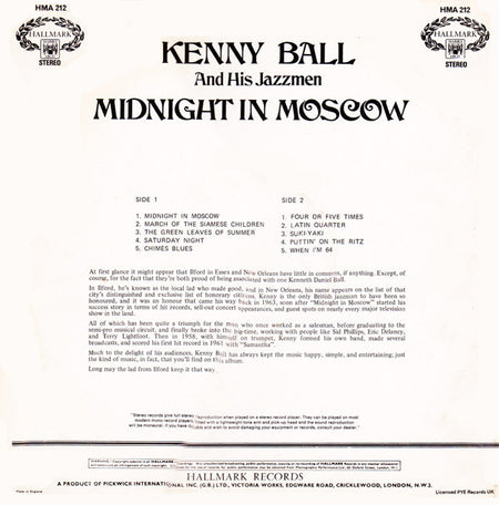 Kenny Ball And His Jazzmen : Midnight In Moscow (LP)